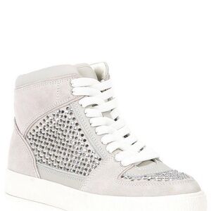 Gianni Bini Evie Perforated Rhinestone High Top Sneakers Womens Size 8-M New